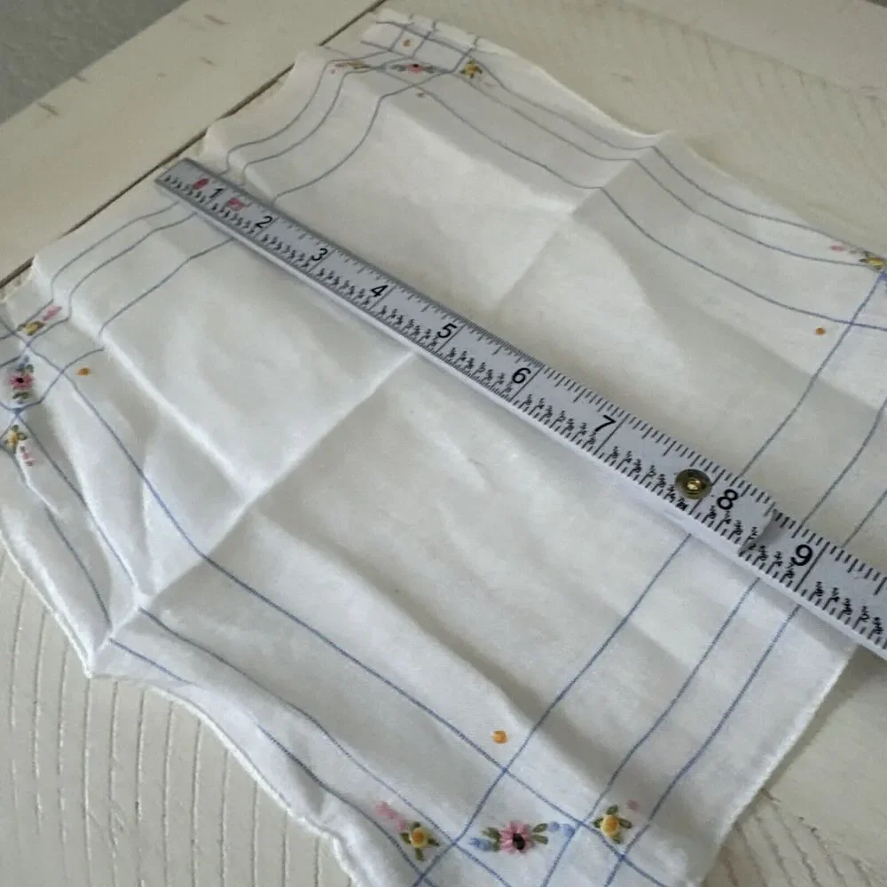 Vintage Hankie Floral Embroidered Lot Of 3 Ladies Handkerchief Victorian‎ Womens